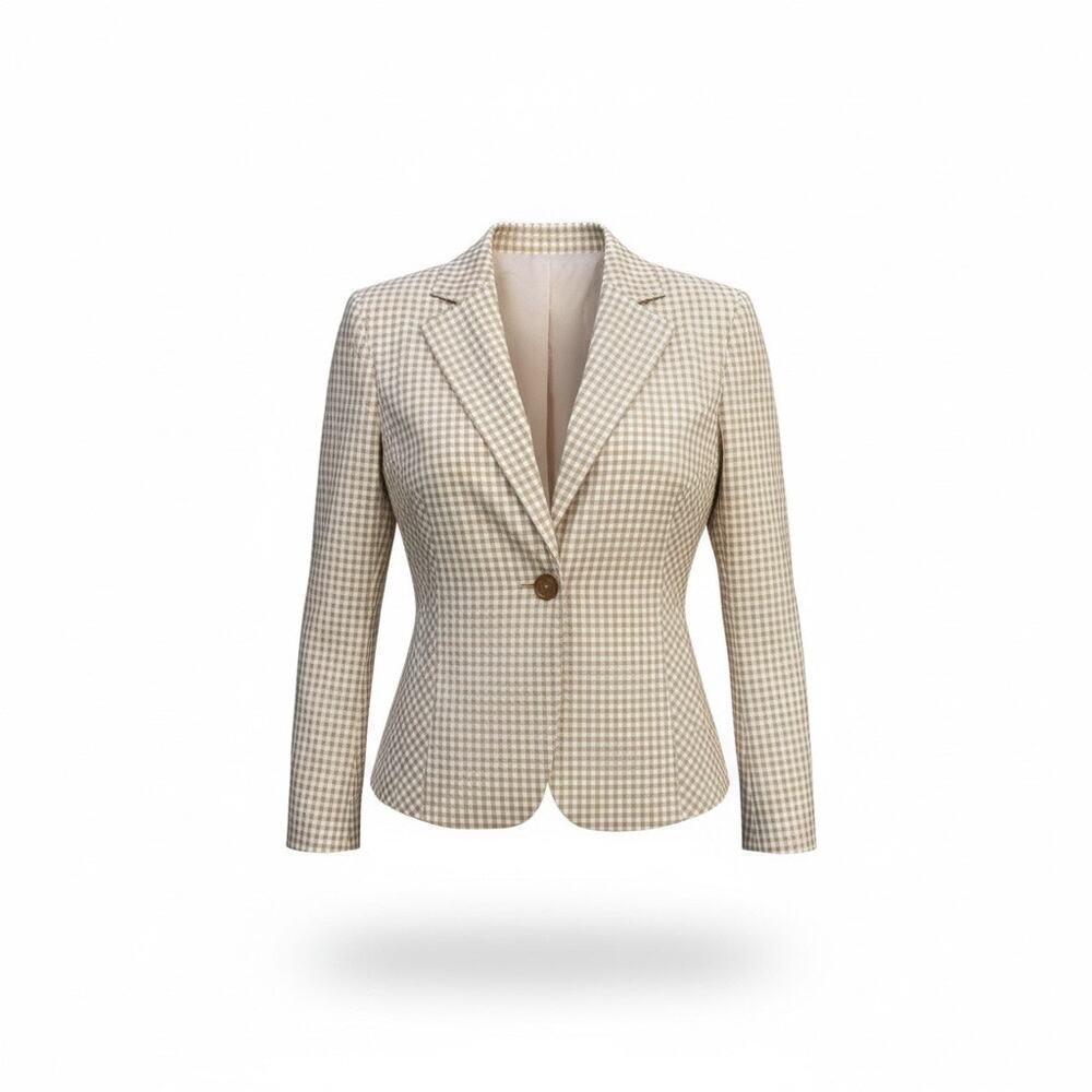 VTG Pendleton 100% Wool Blazer Size 8P Beige preppy tailored academia Jacket